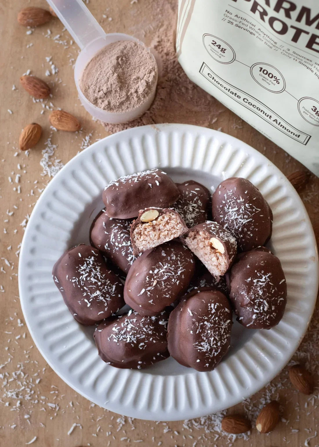 Almond Joy Protein Bites